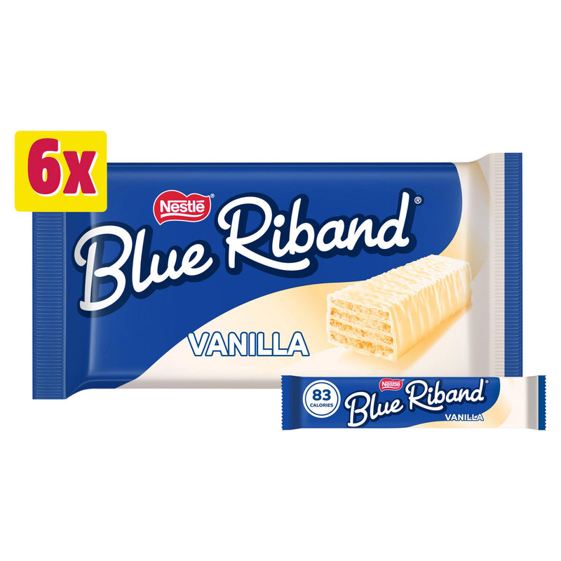 Blue Riband white vanilla wafer biscuit bar multipack 90g, imported from the UK