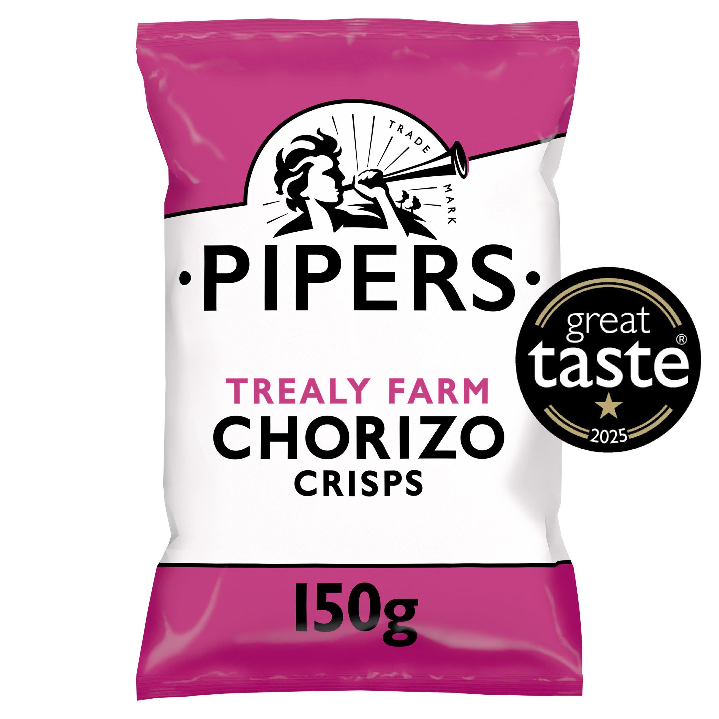 Pipers chorizo sharing crisps 150g (British brand)