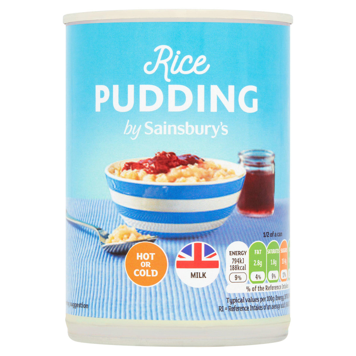 Sainsbury's creamed rice pudding 400g, UK version