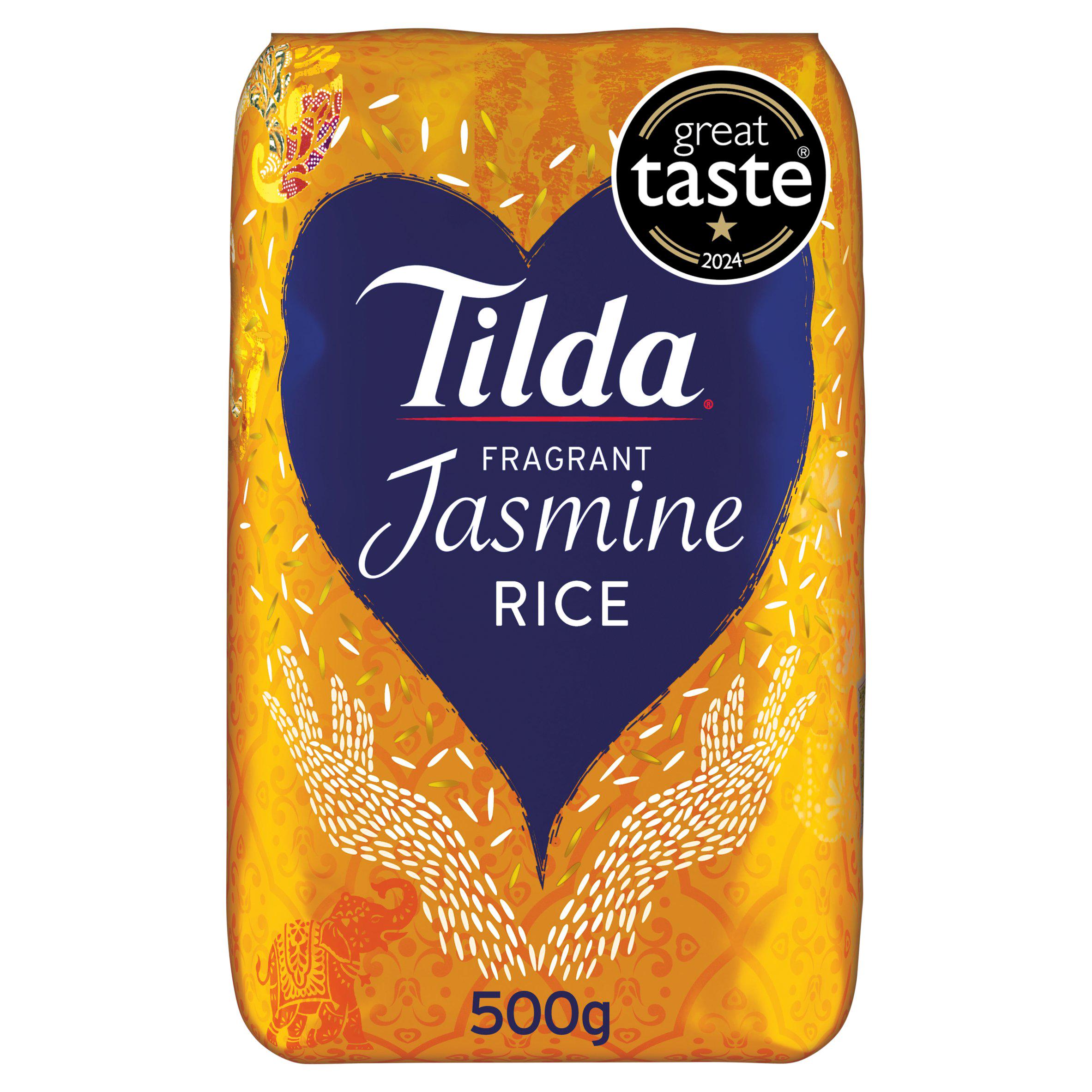 Tilda Fragrant Jasmine Rice 500g, imported from the UK