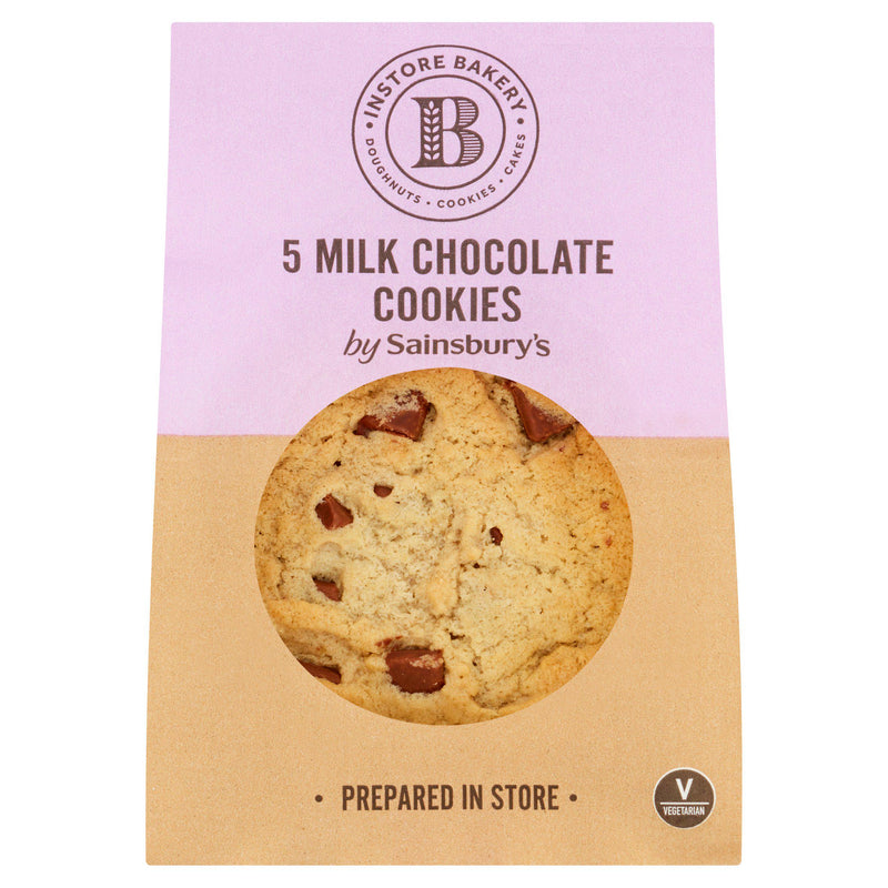 Sainsbury's milk chocolate cookies pack of 5 - British product