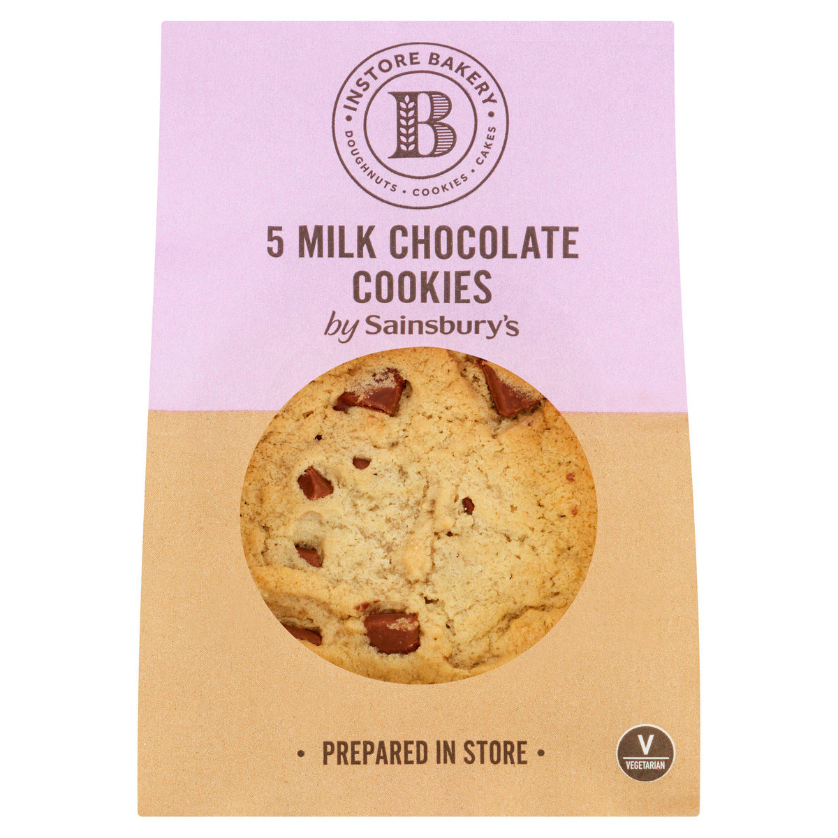Sainsbury's milk chocolate cookies pack of 5 - British product