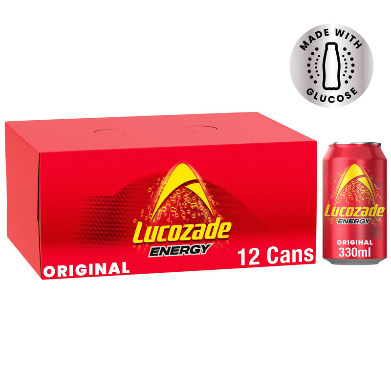 Lucozade Energy Drink Original Cans 12x330ml