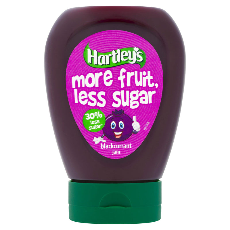 Hartley's blackcurrant jam less sugar 320g, UK version