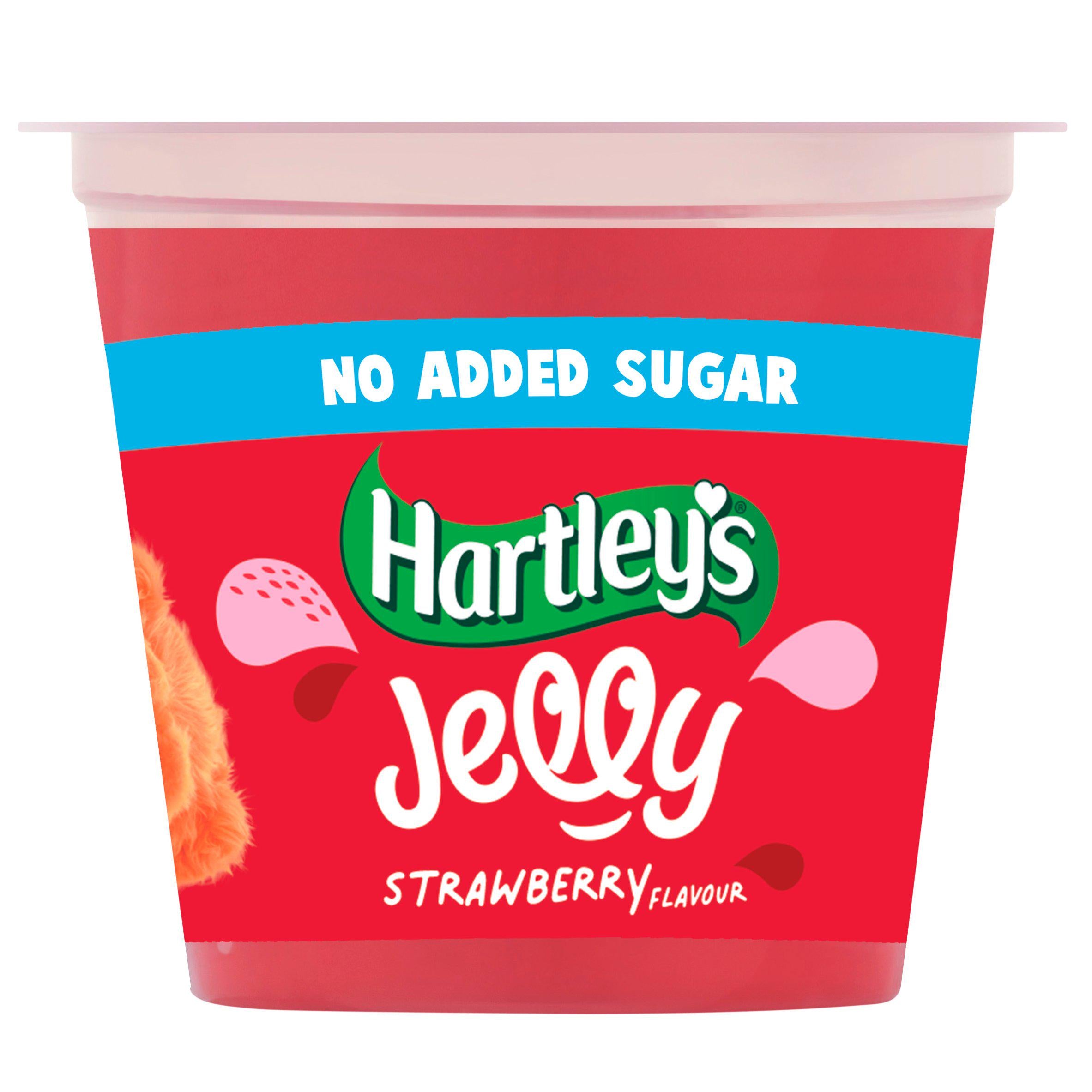 Hartley's strawberry jelly pot no added sugar 115g (British brand)