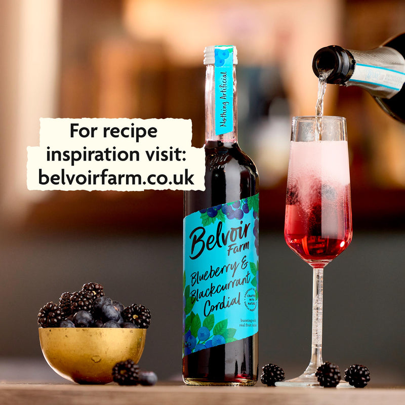 Belvoir Farm Blueberry Blackcurrant Cordial 500ml - British product
