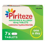 Piriteze hayfever allergy antihistamine tablets 7 tablets, imported from the UK