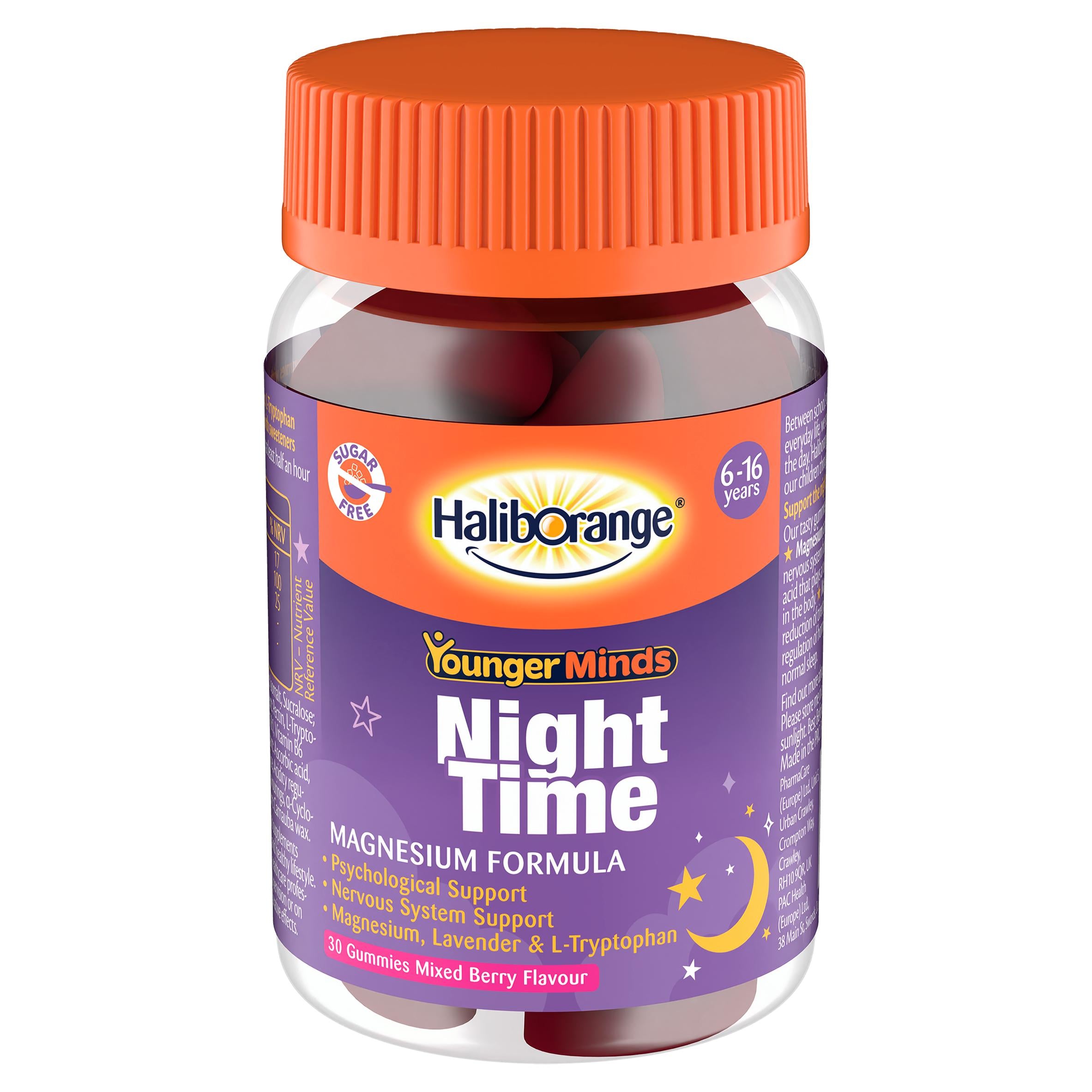 Haliborange night time gummies mixed berry flavour 30 gummies, imported from the UK