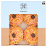 Sainsbury's white iced ring doughnuts x4 - British product