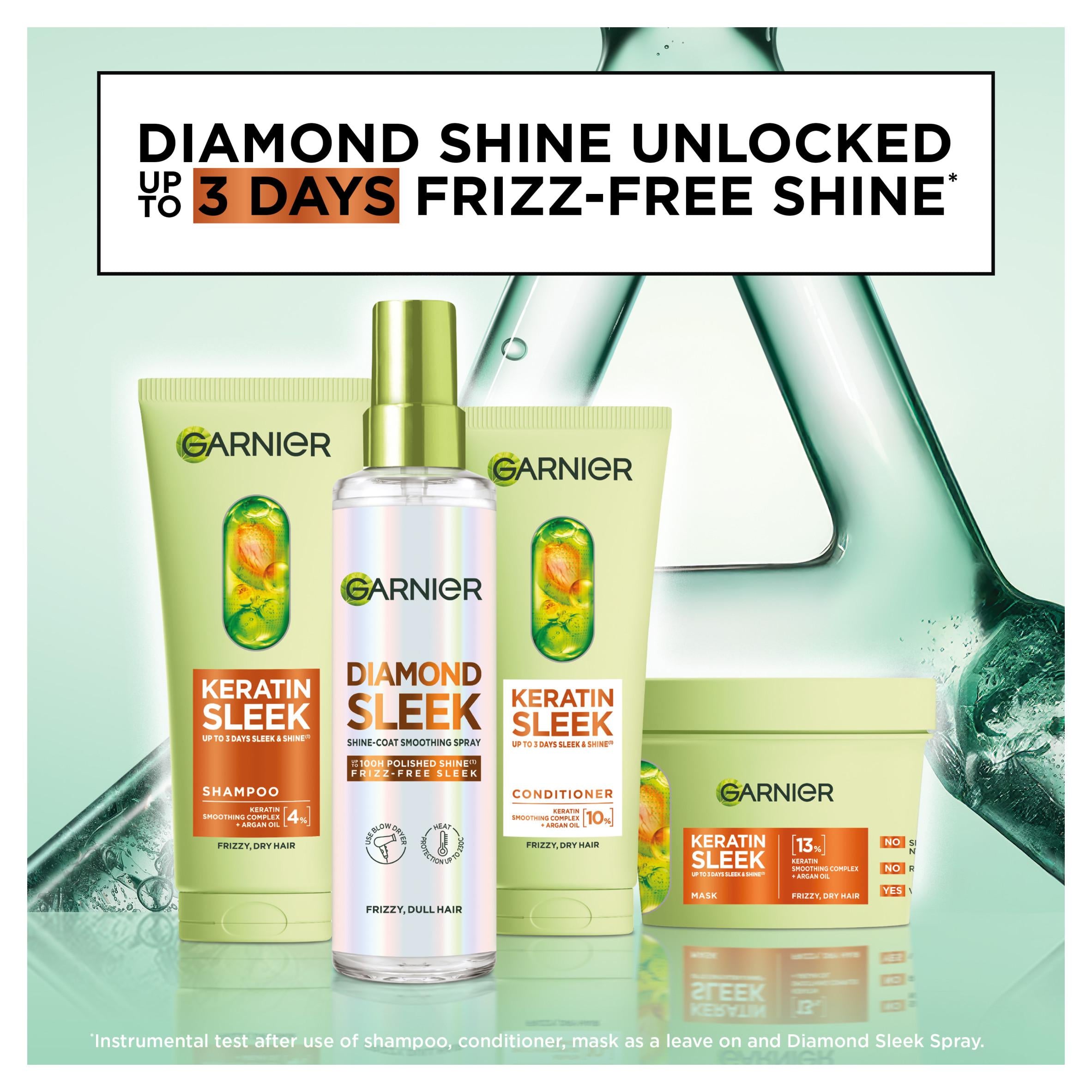 Garnier Keratin Sleek hair mask jar, UK version