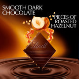 Lindt dark chocolate bar caramelised hazelnut 100g - British product