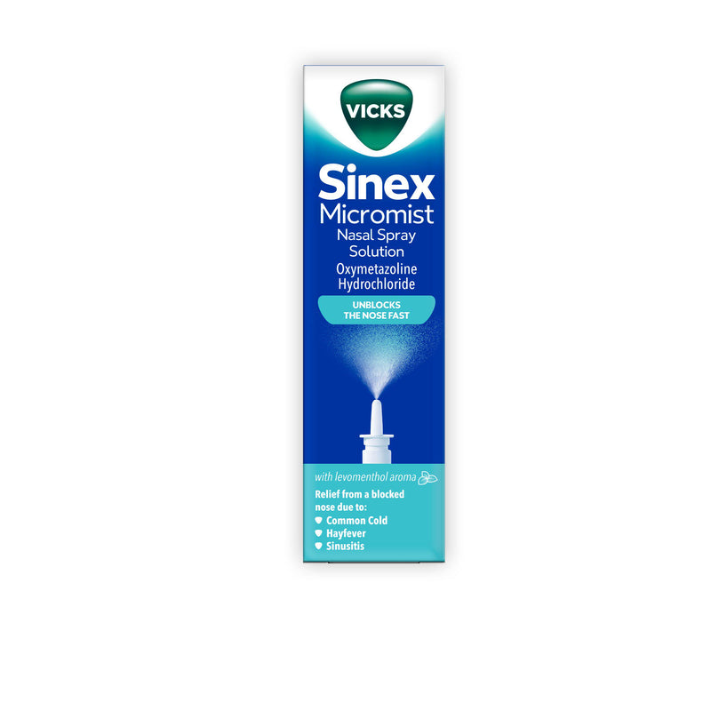 Vicks Sinex Micromist decongestant nasal spray 15ml (British brand)