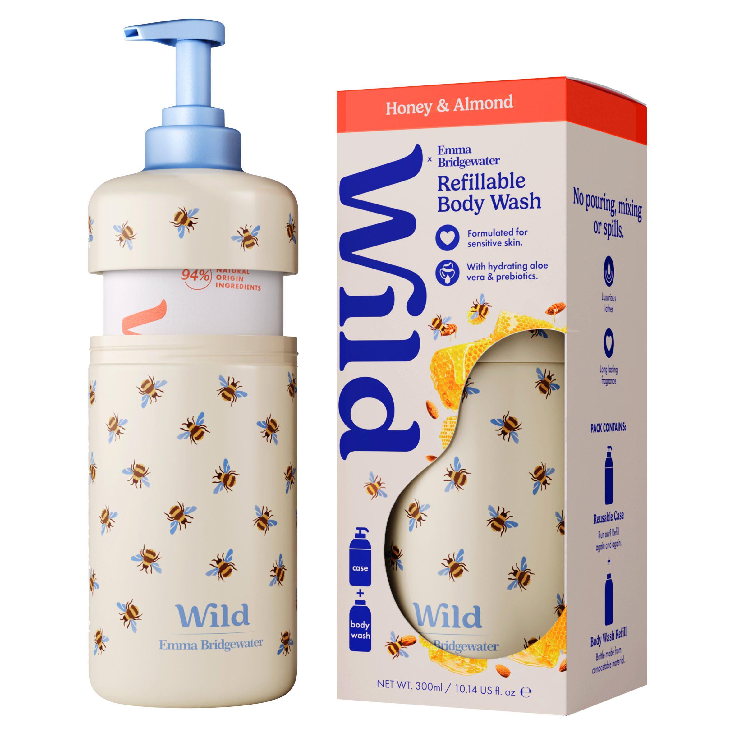 Wild Honey and Almond Body Wash 300ml (British brand)