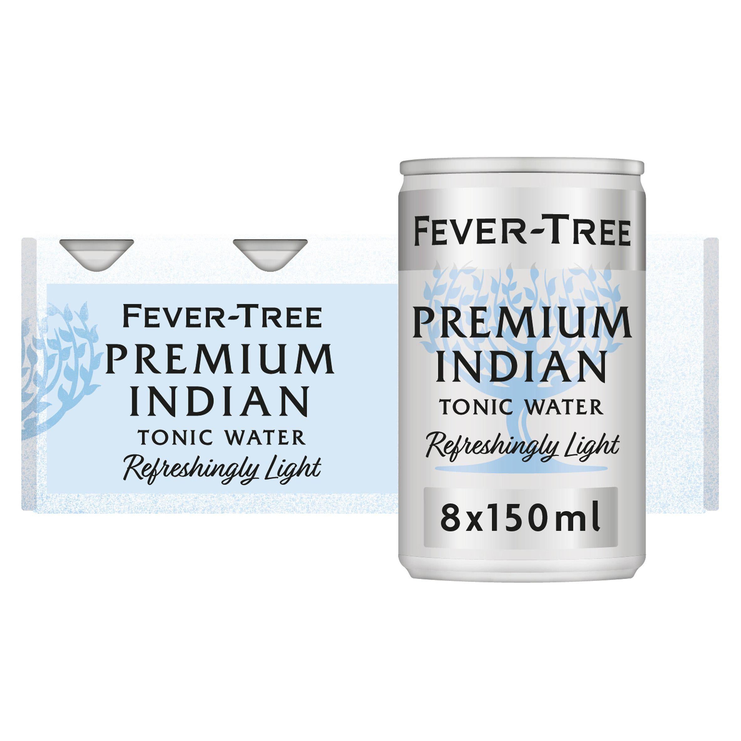Fever-Tree light tonic water 8x150ml cans, British brand