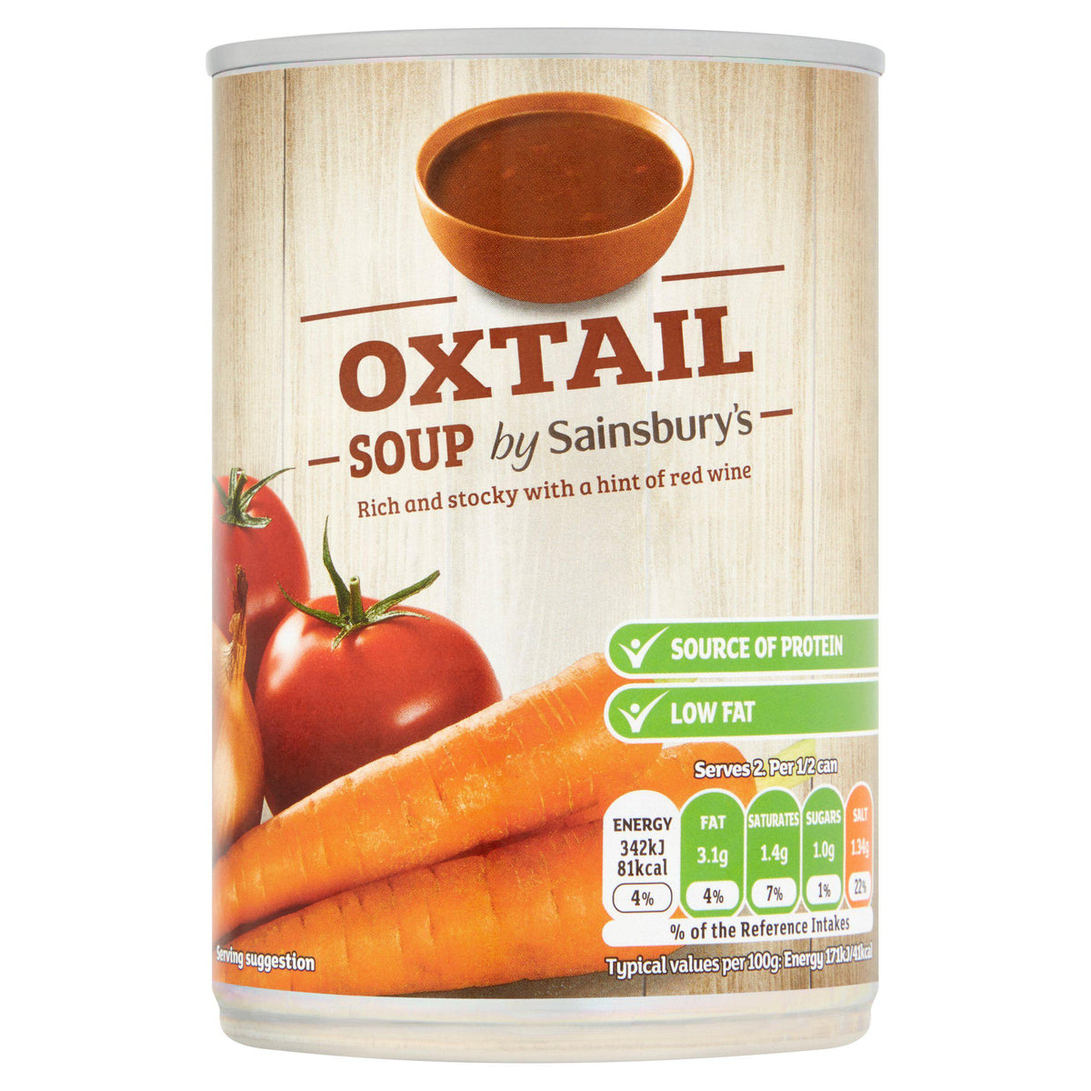 Sainsbury's oxtail soup 400g, imported from the UK