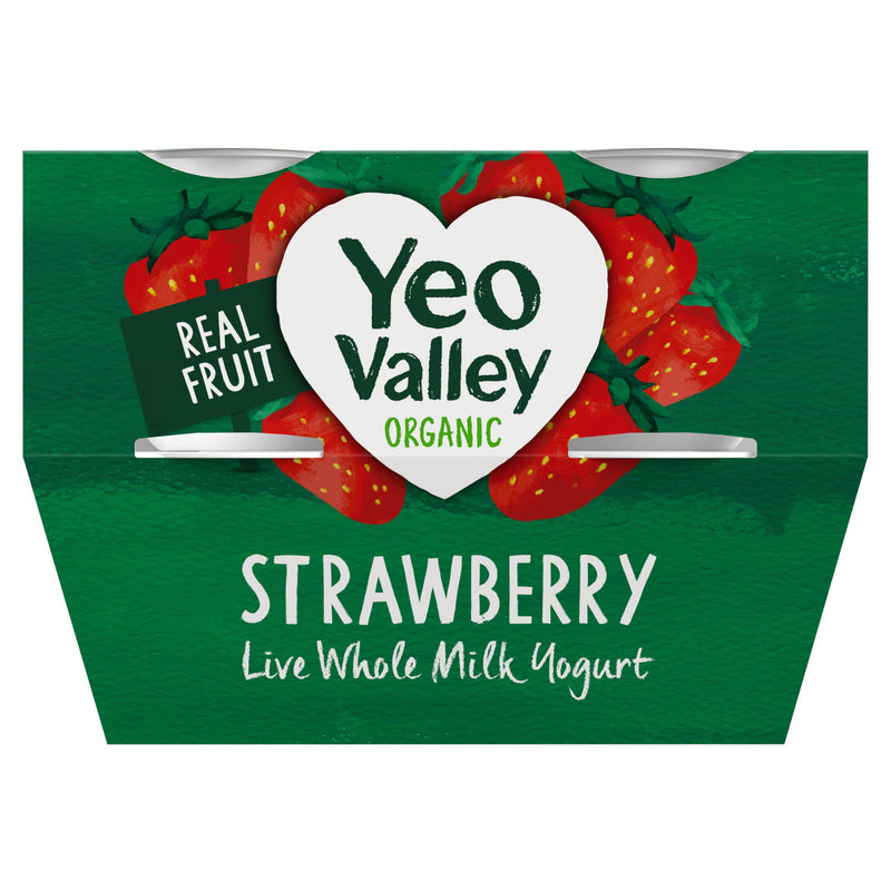 Yeo Valley organic strawberry yogurt 4x110g, UK version