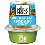 Holy Moly breakfast avocado dip with toast 75g, UK version