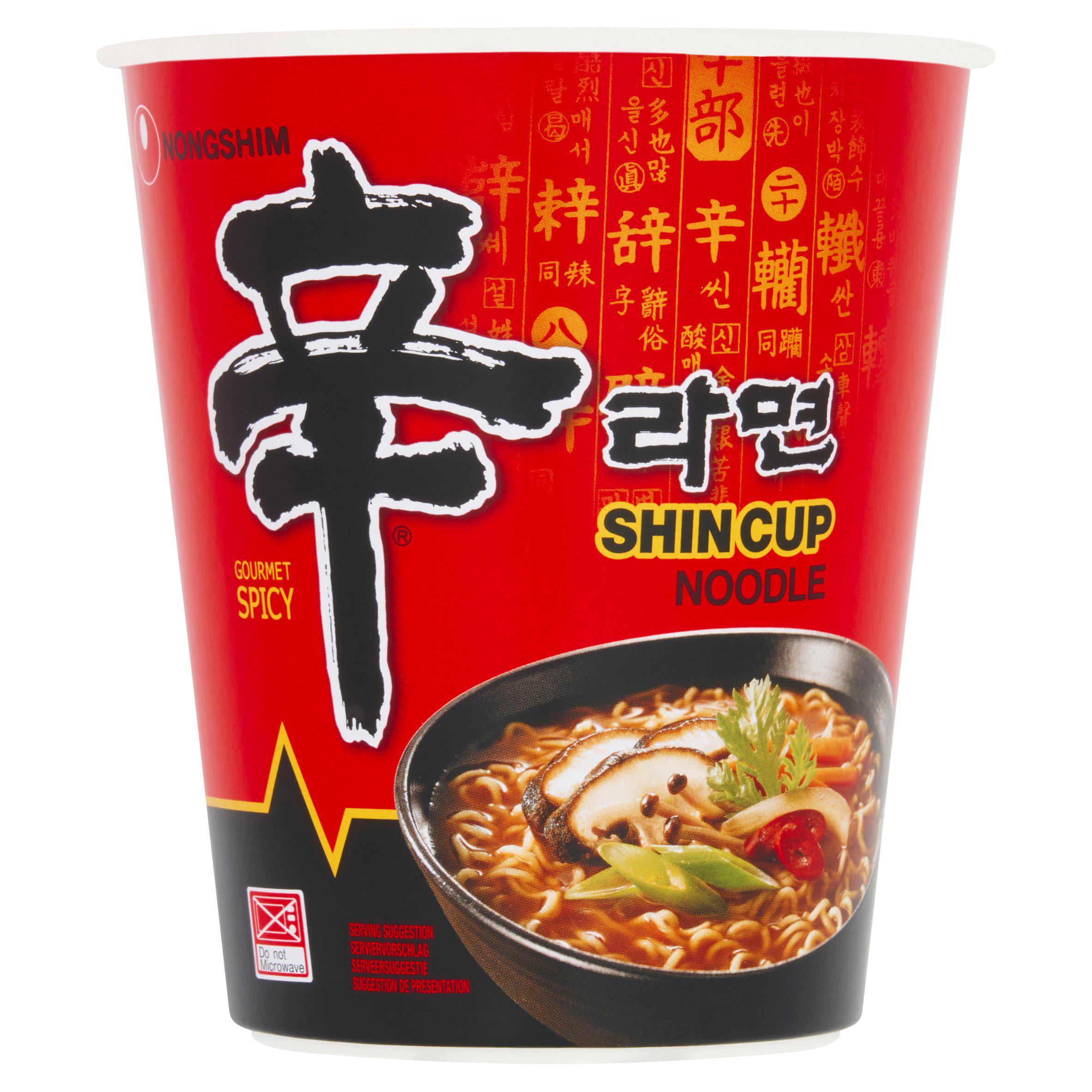 Nongshim Shin cup noodle soup 75g, imported from the UK