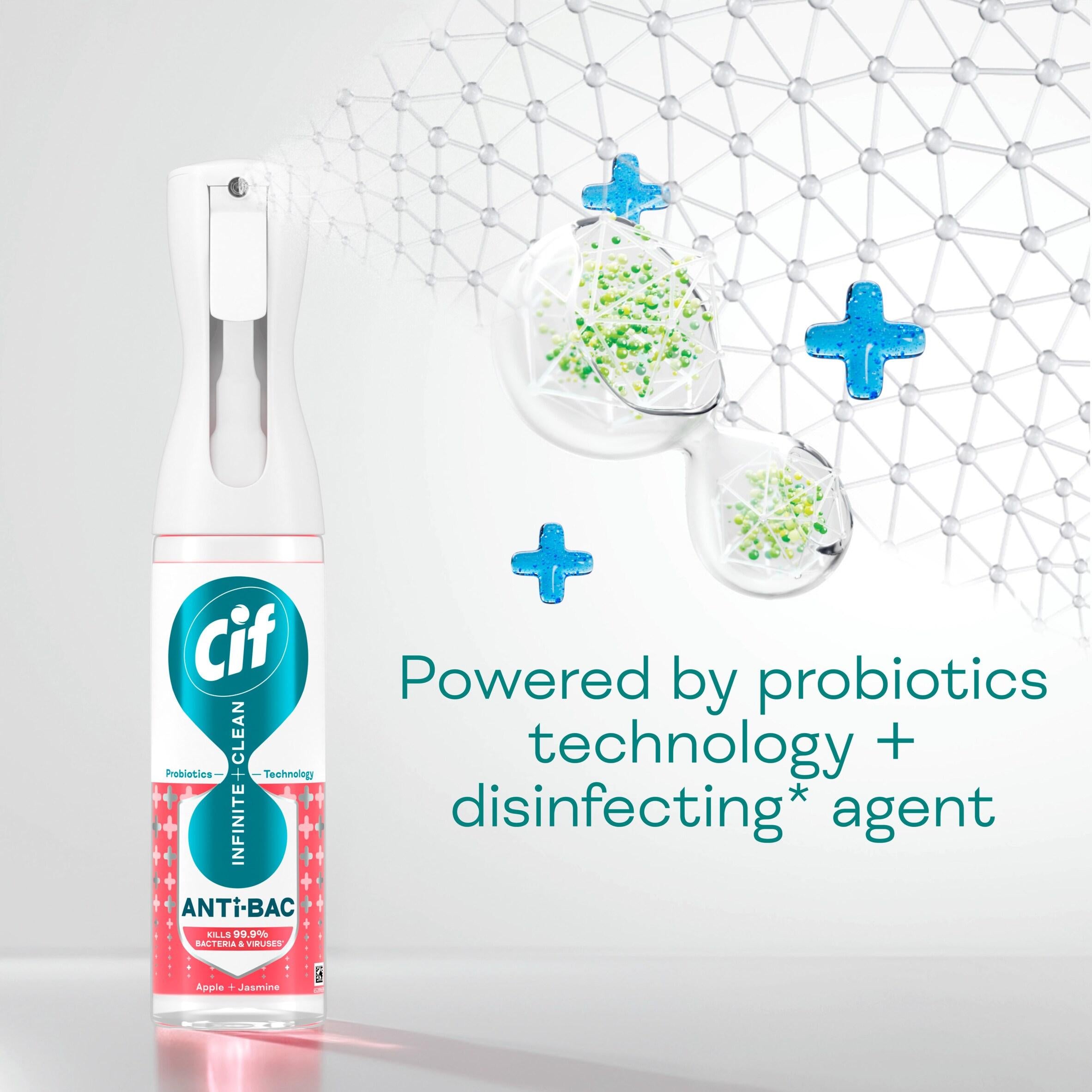 Cif Infinite Clean Apple Jasmine antibacterial spray 280ml, imported from the UK