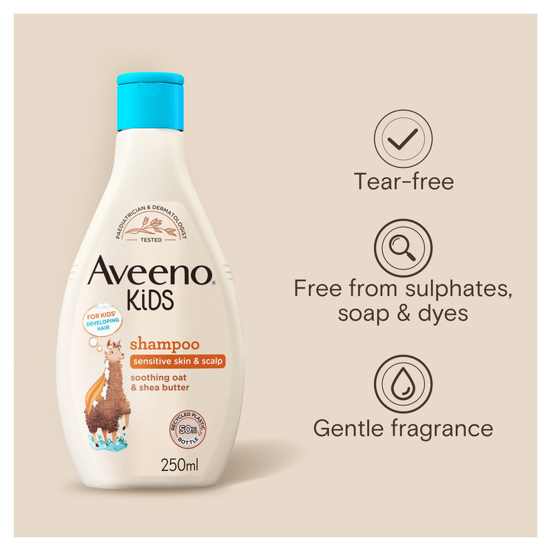 Aveeno Kids Shampoo with Oat and Shea Butter 250ml (British brand)