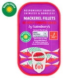 Sainsbury's mackerel fillets in spicy tomato sauce 125g - British product