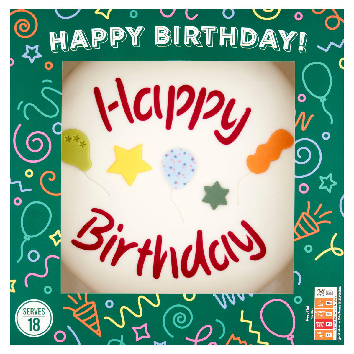 Sainsbury's birthday celebration Madeira cake 1208g, UK version
