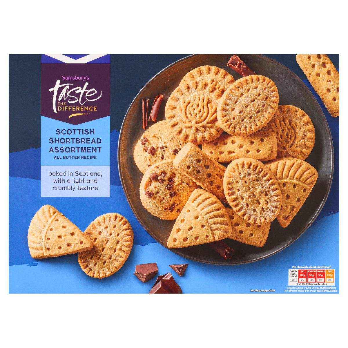 Sainsbury's shortbread assortment all butter 400g (British brand)