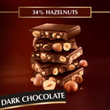 Lindt Les Grandes dark chocolate hazelnut bar 150g (British brand)