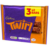 Cadbury Twirl orange chocolate bar multipack 3x43g (British brand)