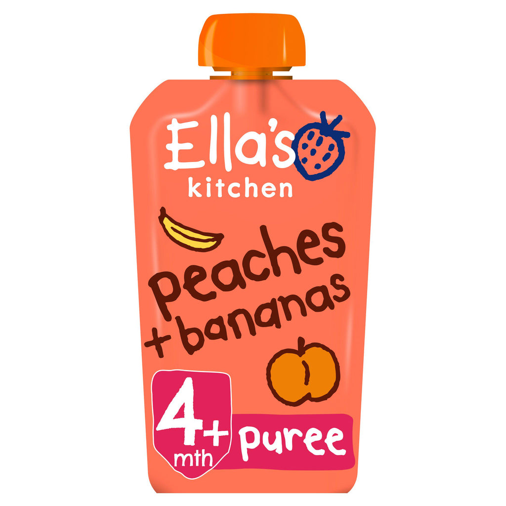 Ella's Kitchen Organic Peaches & Bananas Baby Food Pouch 4+ Months 120g