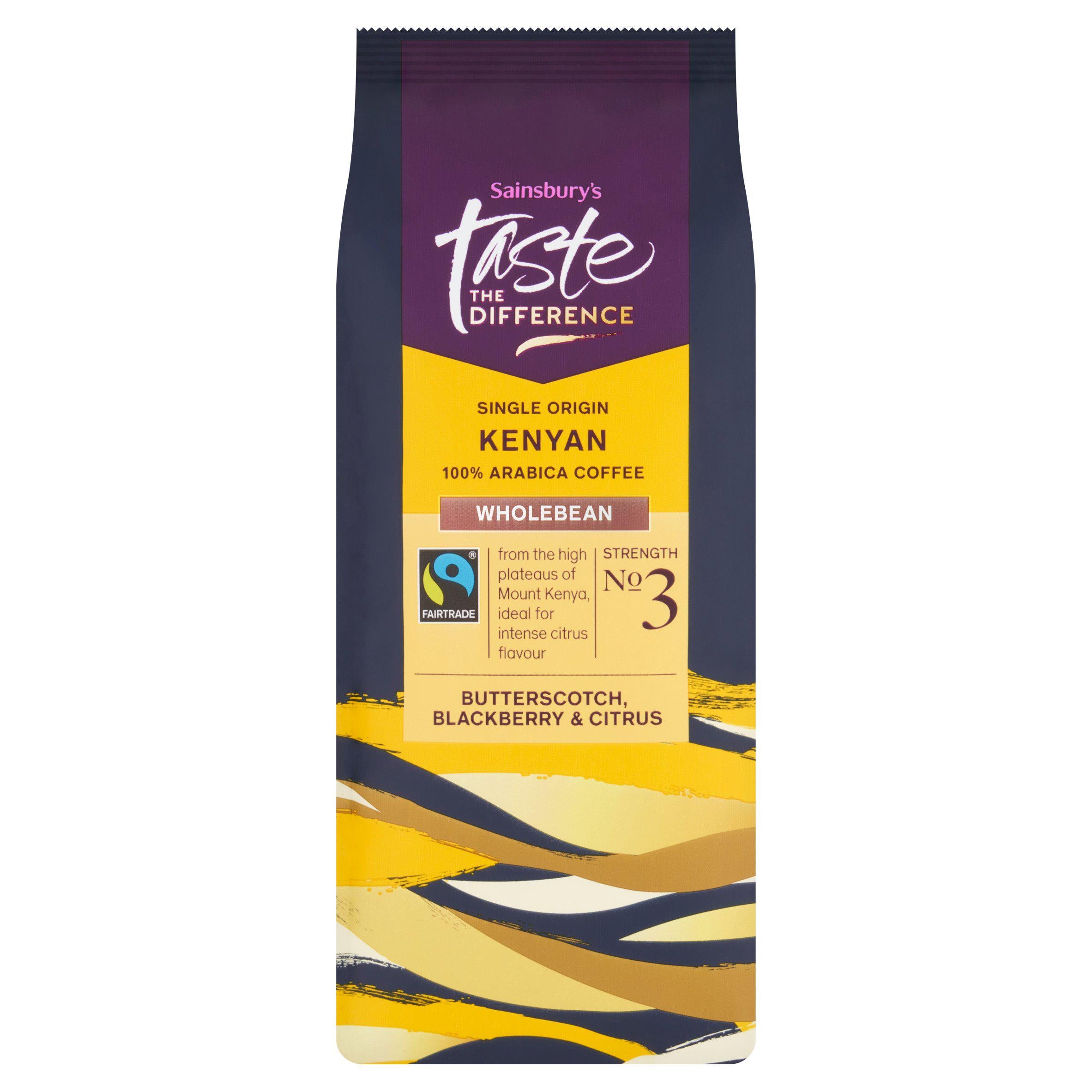 Sainsbury's Kenyan coffee beans 227g - British product