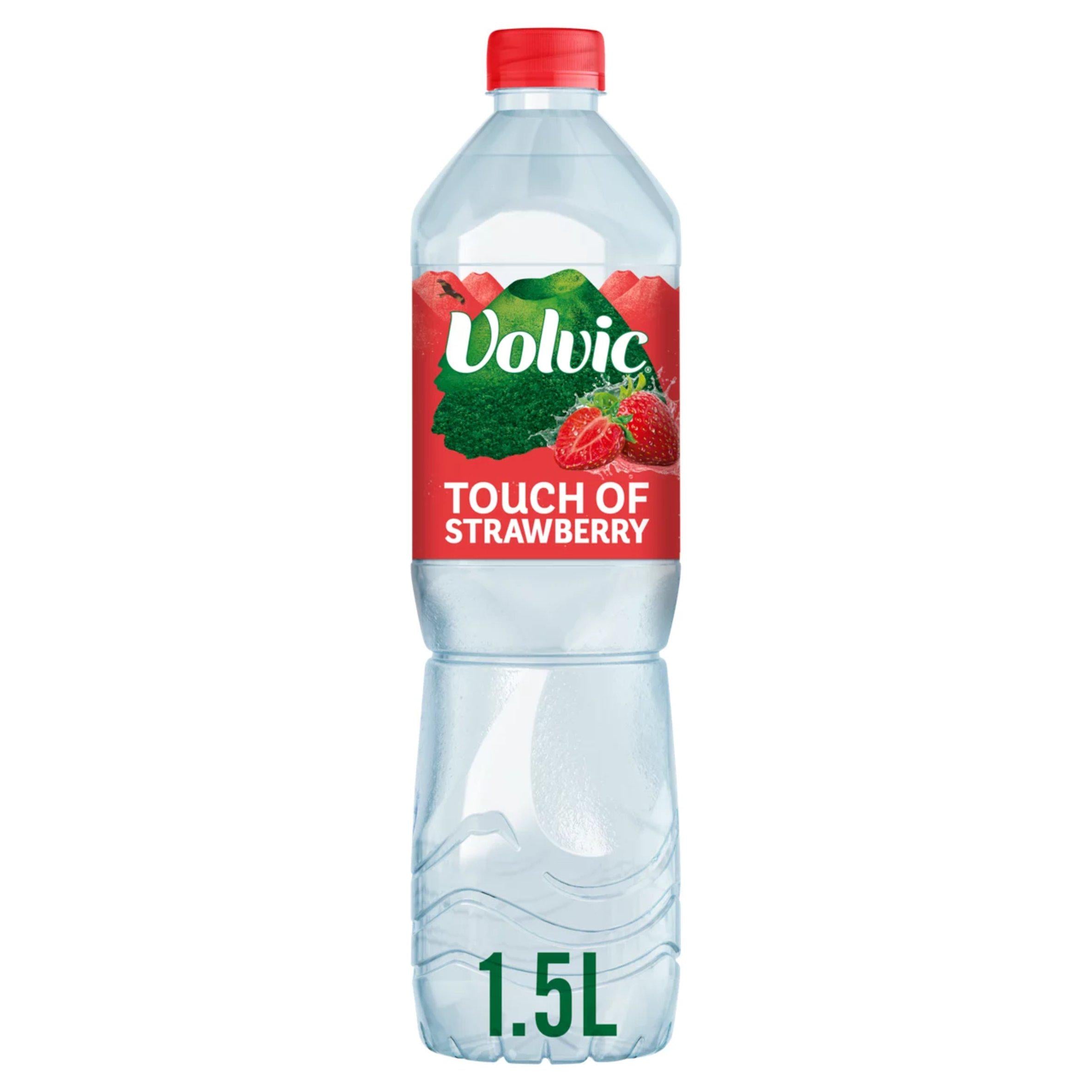 Volvic Touch of Fruit Strawberry flavoured water 1.5L bottle (British brand)