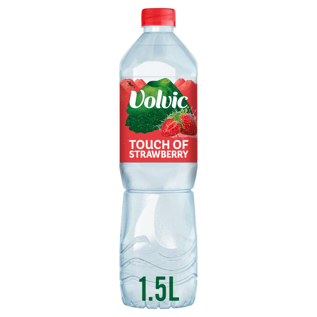 Volvic Touch of Fruit Strawberry flavoured water 1.5L bottle (British brand)