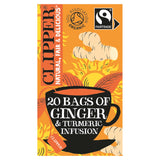 Clipper Fairtrade Restoring Roots Ginger & Turmeric Organic Bags x20 36g GOODS Sainsburys   