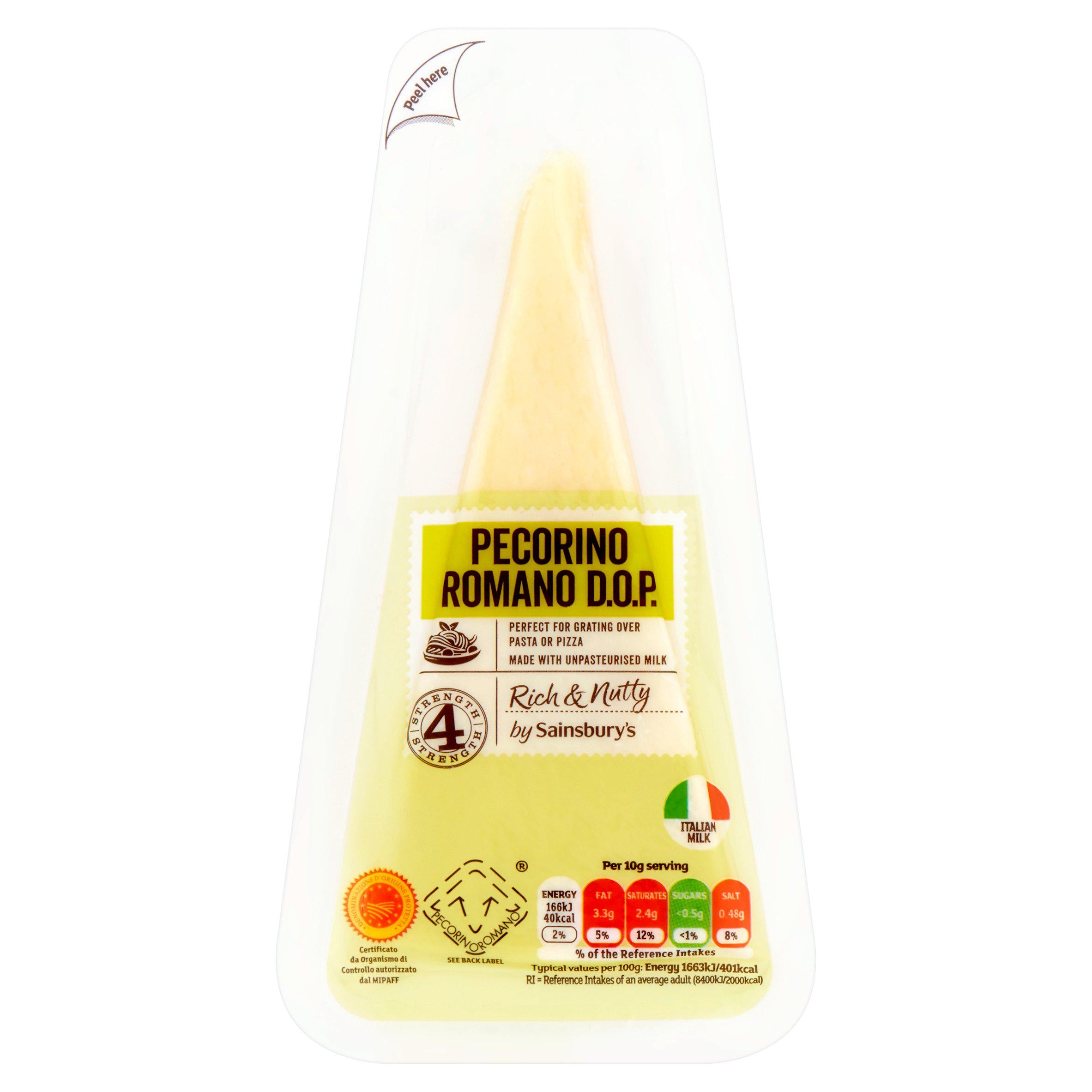 Sainsbury's Pecorino Romano cheese 170g, UK version