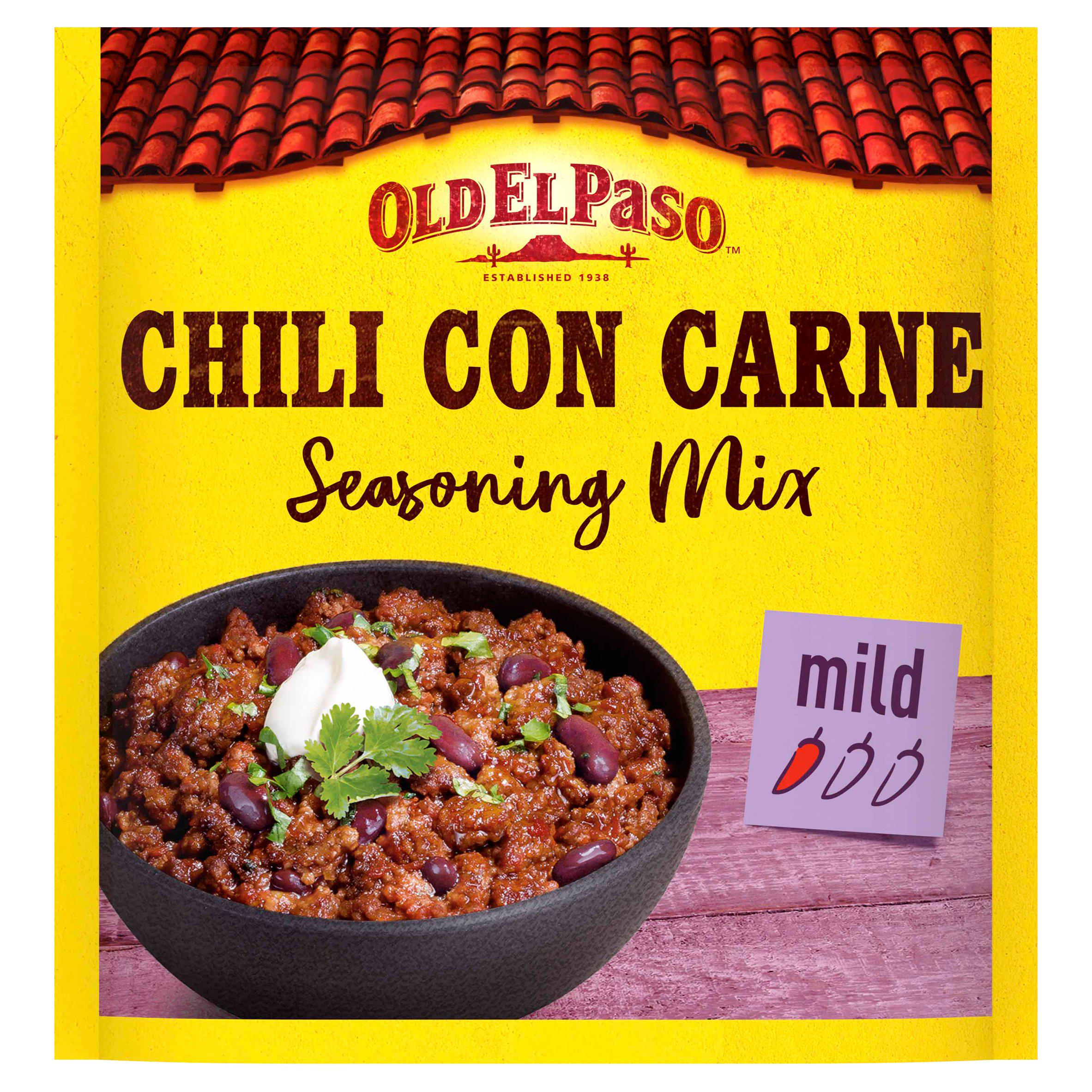 Old El Paso mild chilli seasoning mix 39g, UK version