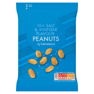 Sainsburys Sainsbury's Sea Salt & Vinegar Roasted Peanuts 200g- Buy online at McGrocer