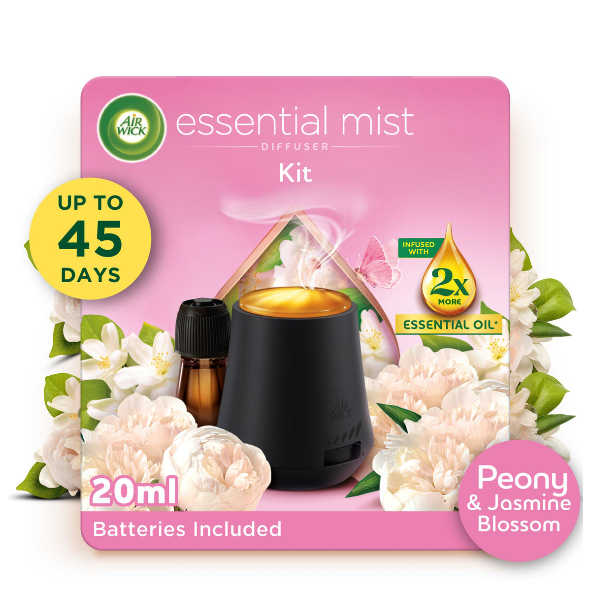 Air Wick air freshener kit Peony & Jasmine 20ml, UK version