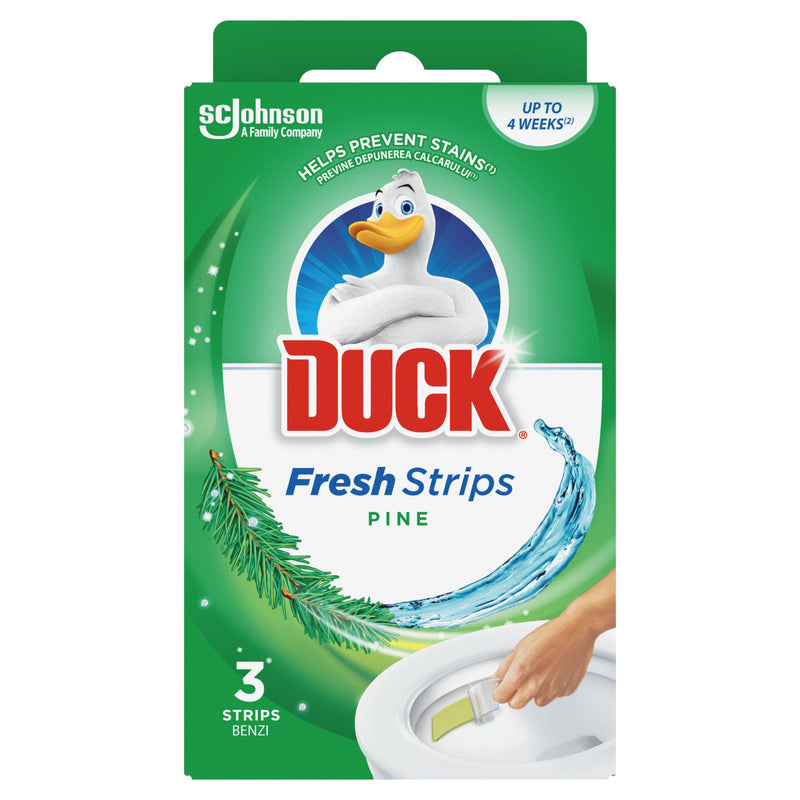 Duck toilet cleaner stickers Fresh Strips pine 3 pack, imported from the UK