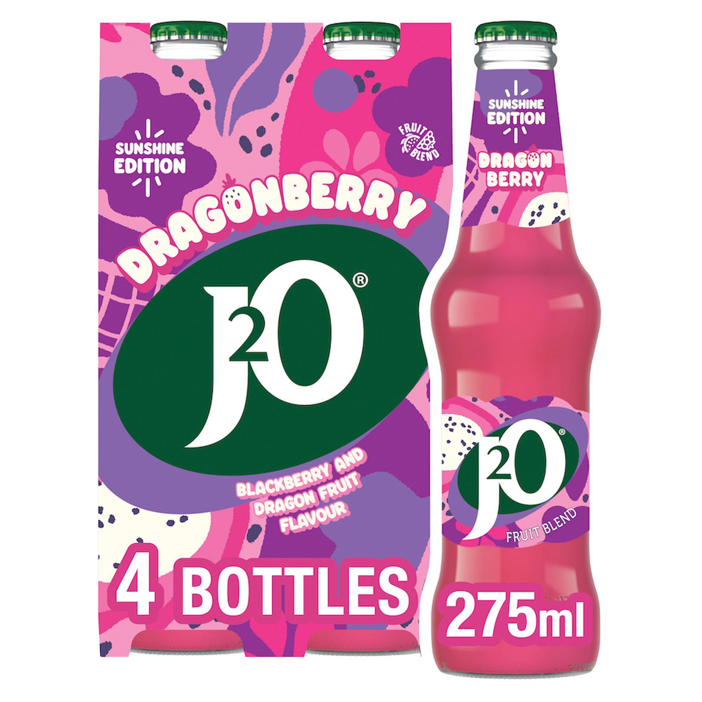 J2O Dragonberry fruit soft drink 4x275ml (British brand)
