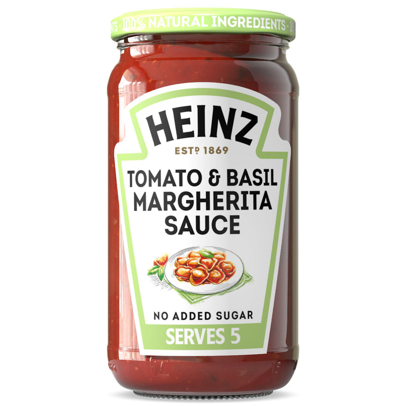 Heinz Tomato and Basil Margherita pasta sauce 490g (British brand)