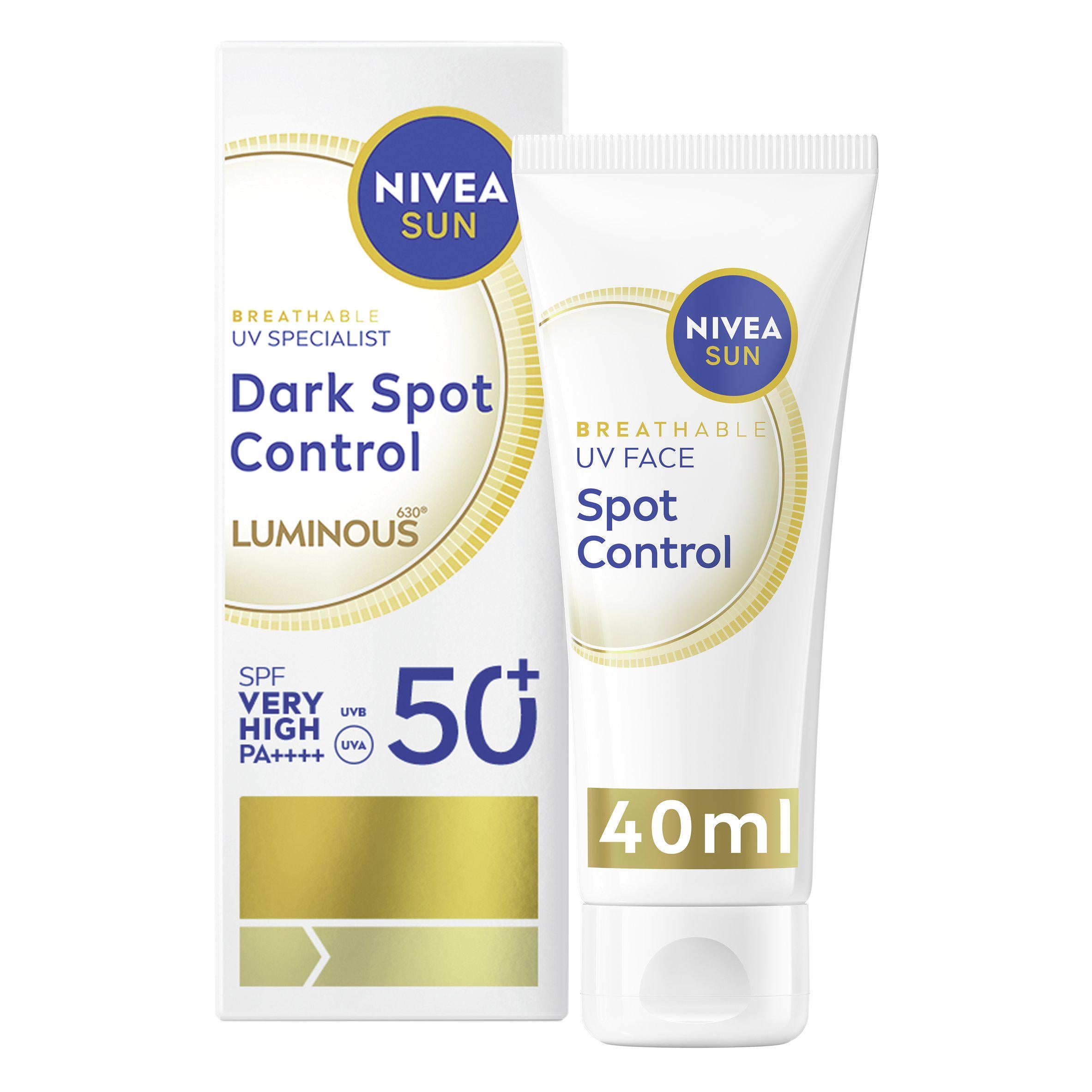 Nivea face sunscreen SPF 50+ dark spot control 40ml (British brand)