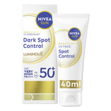Nivea face sunscreen SPF 50+ dark spot control 40ml (British brand)