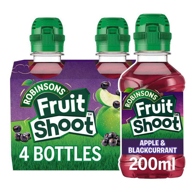 Fruit Shoot Apple & Blackcurrant juice drink 4x200ml (British brand)