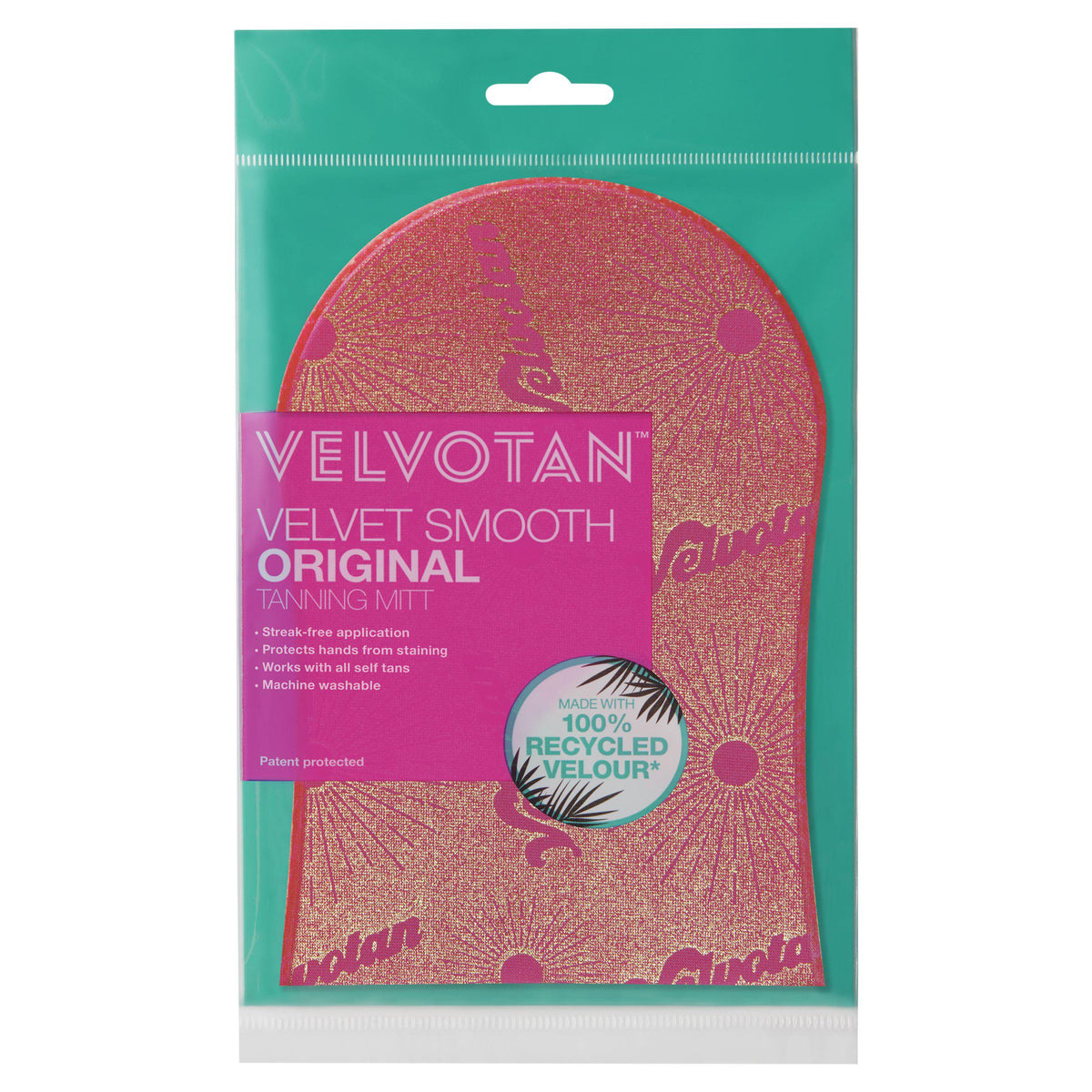 Velvotan original tanning mitt with streak-free application - British product