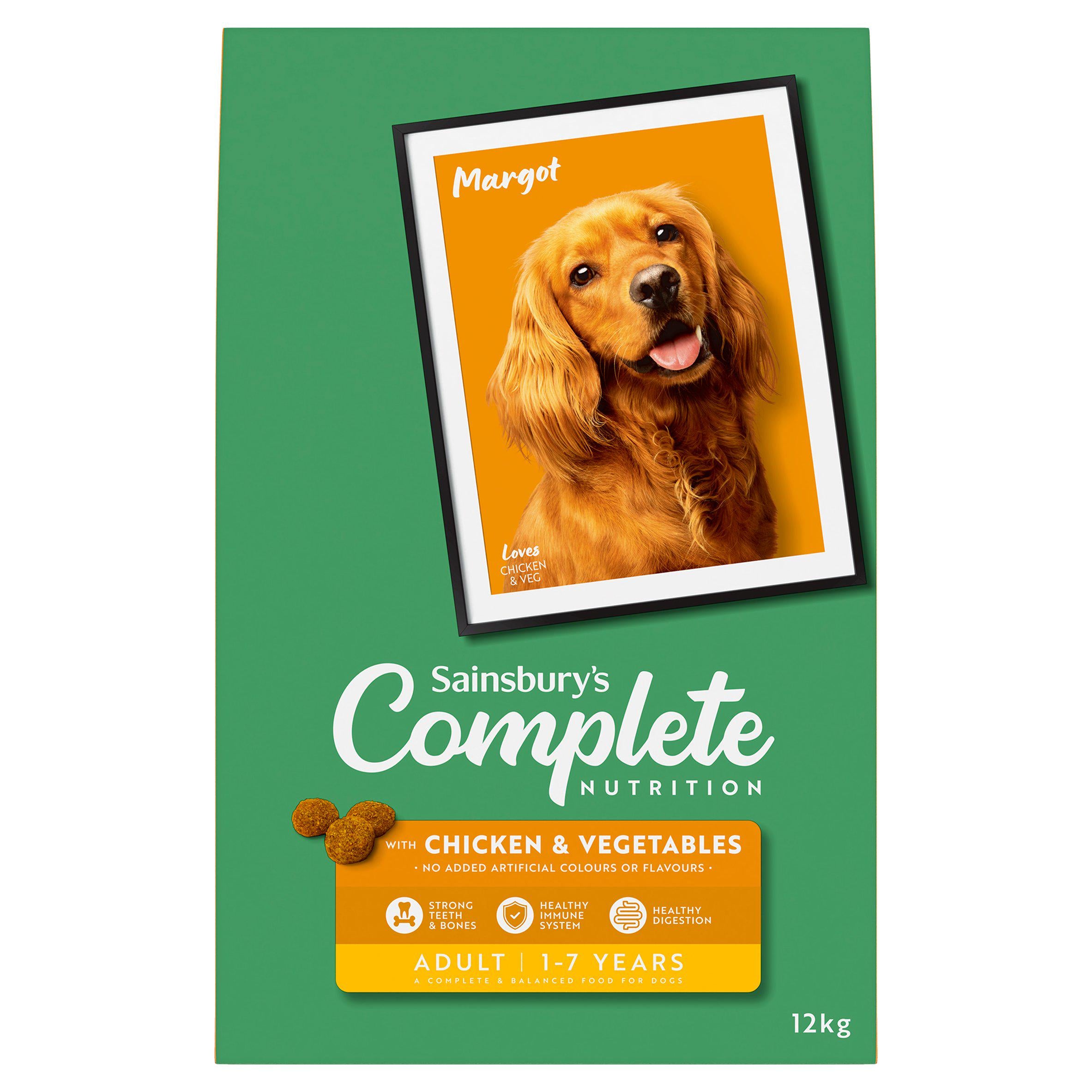 Sainsbury's dog food chicken and vegetables 12kg, imported from the UK