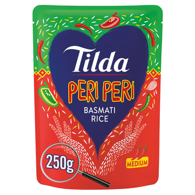 Sainsburys Tilda Microwave Rice Peri Peri Basmati 250g- Buy online at McGrocer