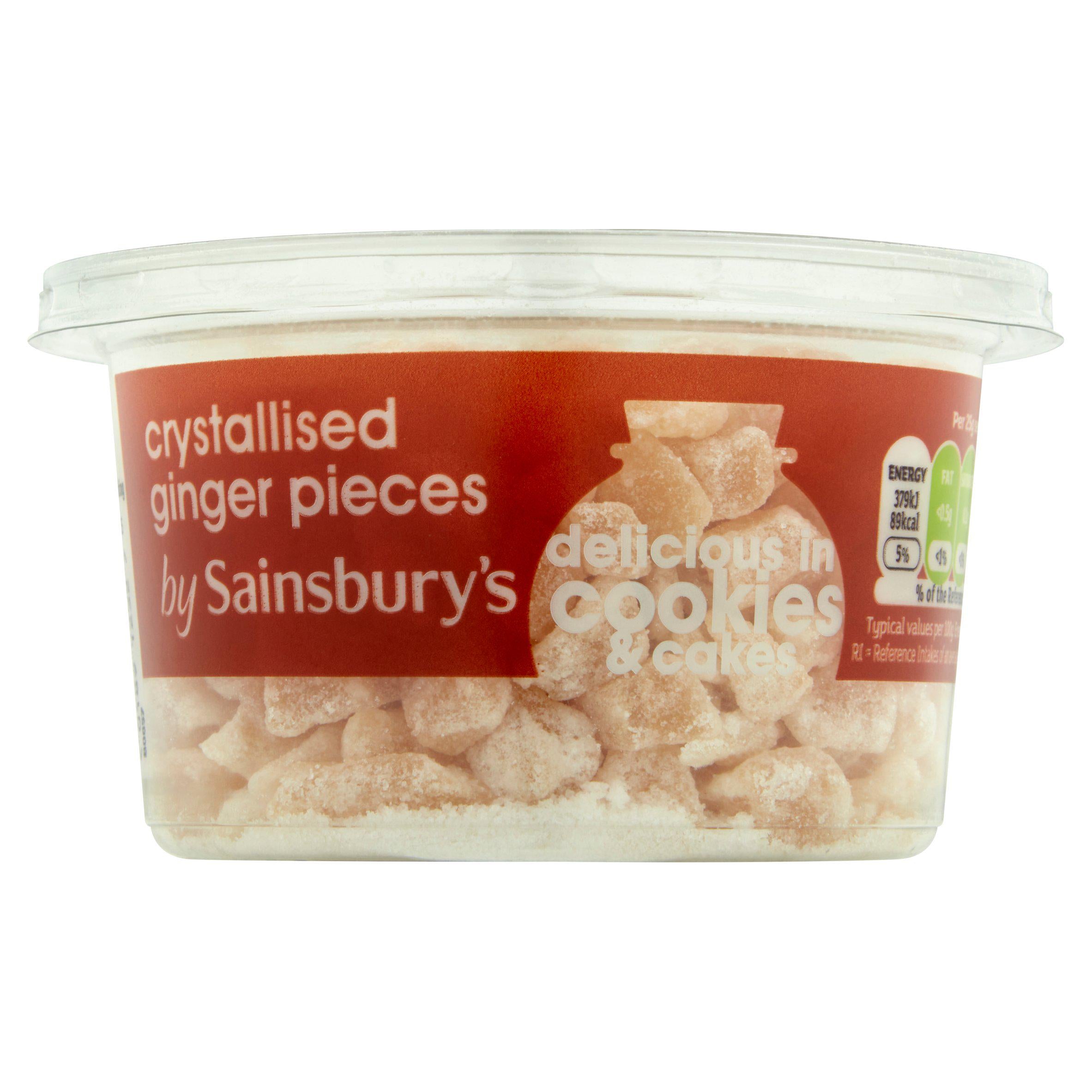 Sainsbury's crystallised ginger pieces 200g, UK version