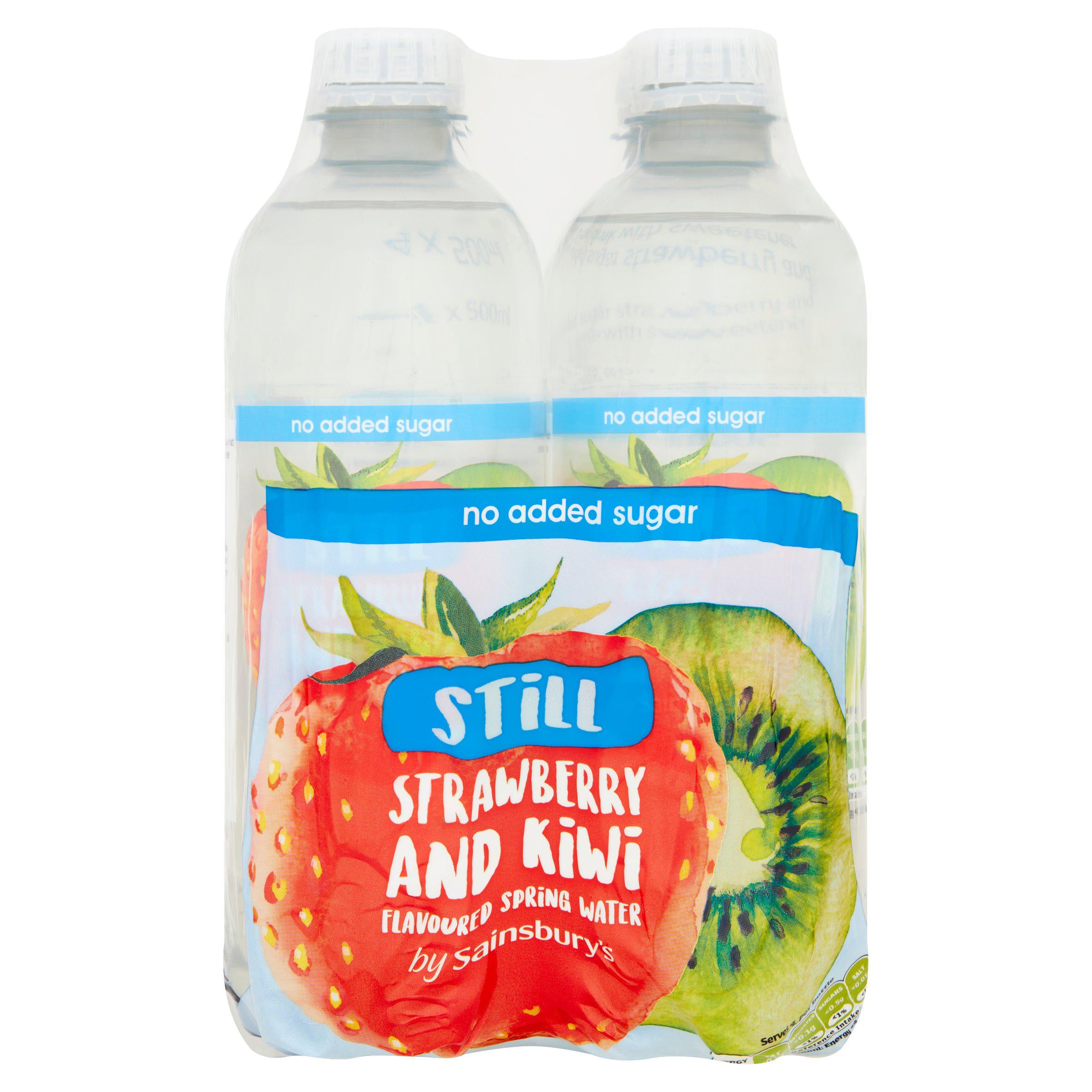 Sainsbury's strawberry kiwi flavoured still water 4x500ml - British product
