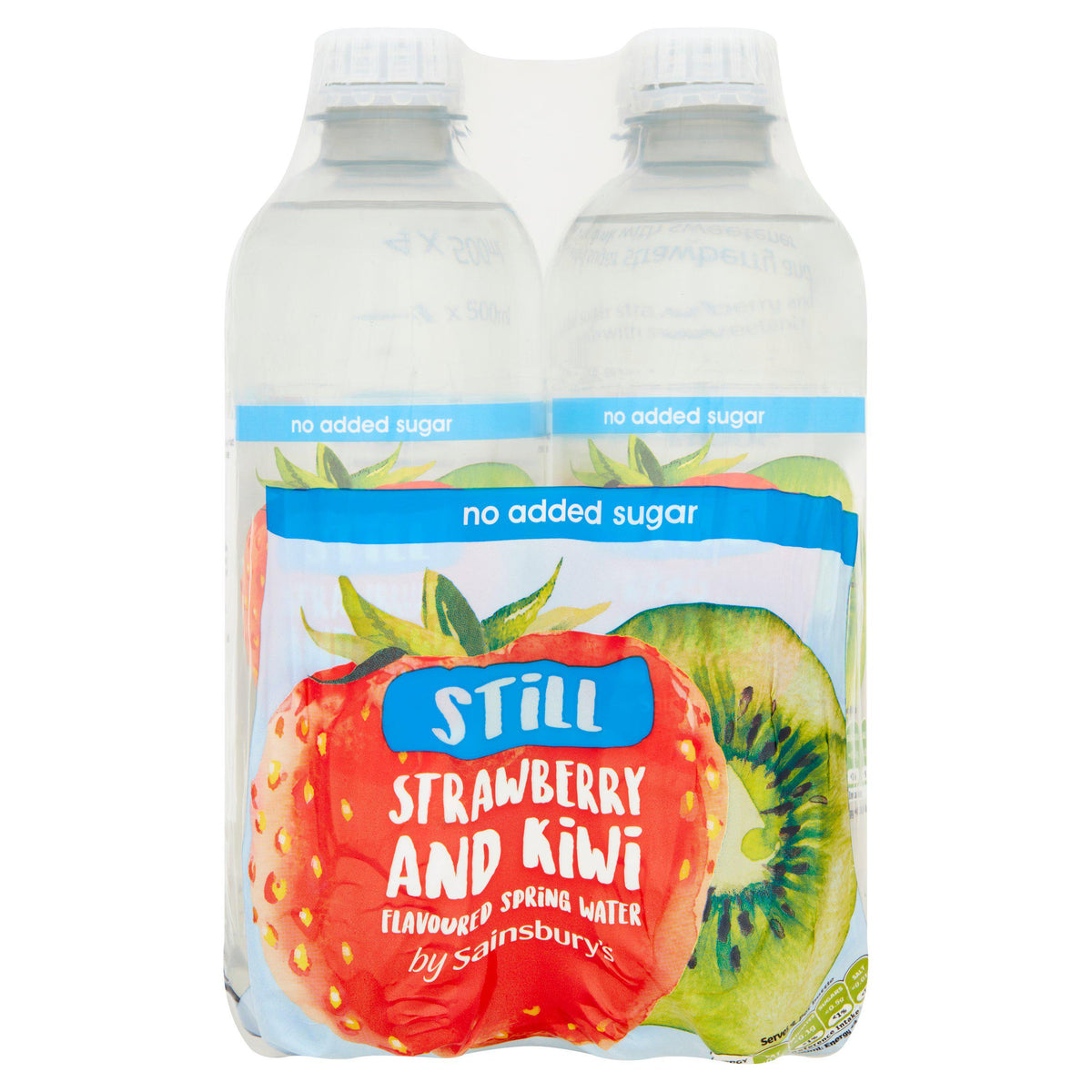 Sainsbury's strawberry kiwi flavoured still water 4x500ml - British product
